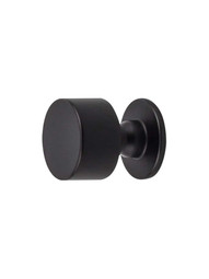 Lily Cabinet Knob - 1 1/8 inch Diameter in Flat Black.